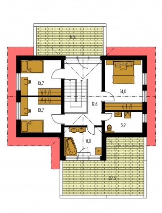 Plan de sol du premier étage - PREMIER 201